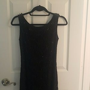 Long Formal Dress with Open, Beaded Back